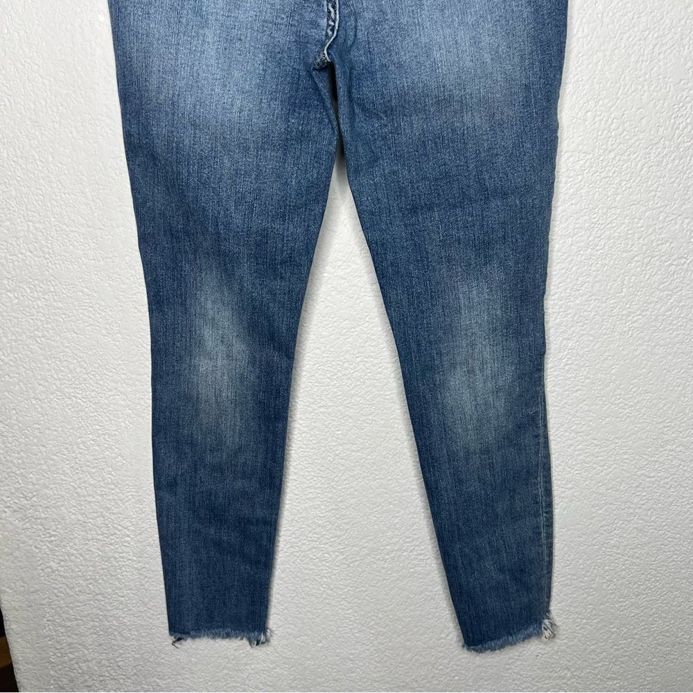 Judy Blue Skinny Fit Distressed Dark Blue Leopard Patch Women’s Jeans Sz 28/7 - Picture 7 of 8